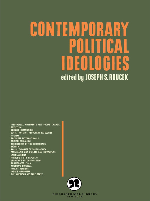 Title details for Contemporary Political Ideologies by Joseph S. Roucek - Available